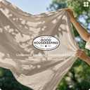 Bedsure PureWoven 100% Washed Cotton Duvet Cover King Size, Linen Color