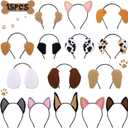 CiyvoLyeen 15 PCS Puppy Dogs Ear Headbands for Pet Birthday Party New Year Favors Dog Theme Costumes Dress-up Photo Booth Props Cute Puppy Baby Shwer Party Supplies Gift