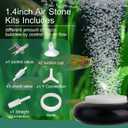 hygger Mini Aquarium Air Stone,Small Bubble Stone Fish Tank Oxygen Stone Ultra Silent Deep Dissolving Oxygen Diffuser Kit for Aquarium Fish Tank and Hydroponic