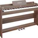 WENCAI 88 Key Fully Weighted Digital Piano Keyboard, 88 Keys Hammer Action Electric Pianos, Wooden Classic Upright Electronic Piano for Beginner, Professional with Triple Pedal (Sub-brown)