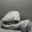 Litanika Light Grey Comforter California King Size, 3 Pieces Cal King Lightweight Solid Bedding Comforter Set, All Season Fluffy Bed Set (104x96In Comforter & 2 Pillowcases)