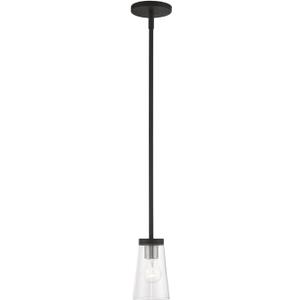 Livex Lighting, 46717-04, Cityview, Mini Pendant, Black with Brushed Nickel Accents