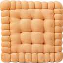 vctops Velvet Chair Pad Seat Cushion Solid Color Square Seat Pad Indoor Floor Cushion Super Soft Warm Chair Cushion Pad for Home Kitchen Dining Room Office (Camel,16"x16")