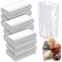 1000 Pcs Food and Utility Poly Bag 6 x 3 x 15 Inches Plastic Produce Bag for Bread and Groceries Gusseted Bags, 0.80 Mil, Clear
