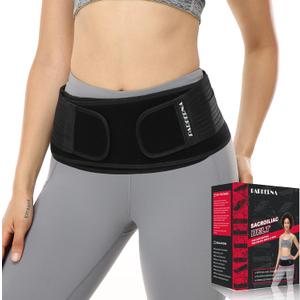 Sacroiliac SI Hip Belt for Women Men SI Joint Hip Belt - Lower Back Support Brace - Hip Braces for Hip Pain - Pelvic Support Belt - Adjustable Sciatica Pelvis Lumbar Pain Relief Trochanter Brace (PLUS (Hip Size 44-55 inch), Black)