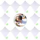 B bangcool DIY Kids Kite Blank Kites Making Painting White Paper Blank Kites with Swivel Line for Kids Outdoor Park Beach Grassland Activities（20PCS）