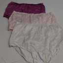 Vanity Fair Women's High Waisted Underwear, Full Coverage Ladies Panties, Perfectly Yours Briefs (8, Nylon - Raspberry Haze/Bare Pink/Glacier White)