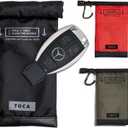 TOCA Key Fob Faraday Protection Pouch for Car Keys, RFID & GPS Signal Blocker, Keyless Car Security Bags & Anti Theft cage Black
