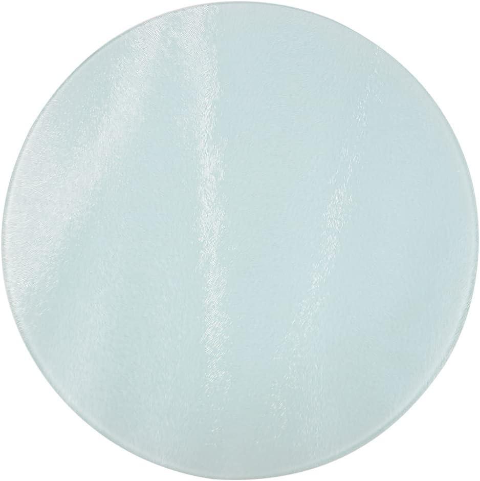 20pcs 11.8" Glass Round Cutting Board, Sublimation Blanks, Tempered Glass with White Coating Rough, Bulk for DIY Print, Heat Press Printing, One Size
