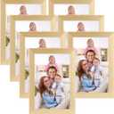 Giftgarden 4x6 Picture Frame Gold Set of 7, Multi Modern 4 x 6 Frames for Wall or Tabletop Display, Golden