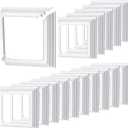 Thyle 16 Pcs True 4x4 Inches Vinyl Post Skirt Post Base Cover Column Wraps for Porch Deck Base Vinyl Sleeve White Trim for Hand and Stair Rails