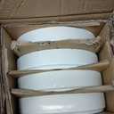 theterra 7.5'' Ceramic Pasta Bowls, Salad Bowls Set of 4, Stoneware Serving Bowls for Fruits, Noodle, Dinner, House-warming Wedding Present, Reactive White