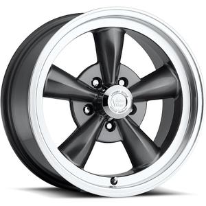 Vision Legend 5 141 Series Gun Metal Machined Lip Wheel (15x8"/5x4.75")