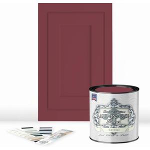 ALL-IN-ONE Paint by Heirloom Traditions, Cordial (Cherry Red), Quart - Durable cabinet and furniture paint. Built in primer and top coat, no sanding needed. Includes our 30 featured color card. (32 Fl Oz (Pack of 1))