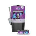 Litter Genie Plus Pail (Black) | Cat Litter Box Waste Disposal System for Odor Control | Includes 1 Square Refill Bag