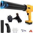Cordless Leaf Blower Compatible with Dewalt 20V Max Battery, 32000RPM Brushless Electric Handheld Blower, 600W Air Blower with Extended Nozzles for Snow Cleaning, Yard, Leaves, Dust, Lawn(Tool Only)