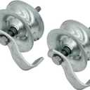 Sliding Gate Rollers 5" Steel Pipe Track Roller Galvanized for 1 5/8" Pipe Track (Pack of 2)