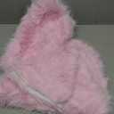 AOGU 30 Inch Faux Fur Christmas Tree Skirt Pink Plush Skirt for Merry Christmas Party Christmas Tree Decoration