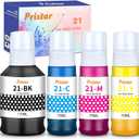 GI-21 GI21 G3270 G3290 Ink Refill Bottles Compatible for Canon 21 GI-21 GI21 Ink Refill Bottles Set for Canon G3270 G3290 G4280 G3260 G4270 G2260 G1220 G1230 G2270 G3272 MegaTank Printer (4 Pack)