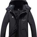 MOERDENG Women's Waterproof Ski Jacket Warm Winter Coat Outdoor Windbreaker Hiking Snowboarding Jacket