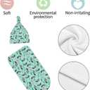 Sea Otter Swaddle Blanket with Beanie Hat Set Boys Girls, Cute Sea Otter Lover Gifts Sleep Sack Receiving Blanket for Infants & Newborns