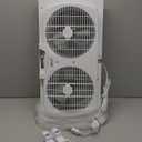 Comfort Zone Window Fan for Bedroom, 9 inch 3 Speed Dual Fans with Auto-Locking Expanders, Window Exhaust Fan, Removeable Bug Screen, White