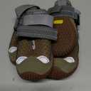 Dog Booties,Waterproof Dog Shoes for Large Medium Small Dogs,Suitable for Summer Hot Pavement,Adjustable Non-Slip Rubber Paw Protector (Brown, #2 (Width 1.8 inch) for 21-30 lbs)