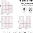 C&AHOME Wire Cube Storage, 9 - Cube Organizer Metal C Grids, Modular Shelves Units, Closet Organizer, Ideal for Home, Office, Living Room, 36.6”L x 12.4”W x 48.4”H, Pink UWCS3009P