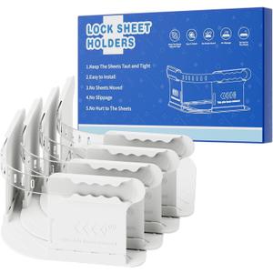 Lock Sheet Holders Keep Sheets Tight Heavy Duty Bed Sheet Holder Corner Fitted Sheet Straps Fit All Mattress Size Easy Installation