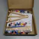 4 Pack 8x10 Inch Canvas and Easel Set, Sip and Paint Kit for Adults,Art Canvas Bulk with Easels Stands, Trays,Small Paint Brushes,12 Colors Mini Acrylic Paint Set for Couples and Party Supplies