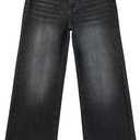 SHEWIN Women Wide Leg Jeans High Waisted Stretch Denim Pants Inseam 25-26 inch (Gray)