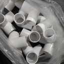 QWORK 4-Way 1/2" Tee PVC Fitting Elbow, 10 Pack PVC Fitting Connector, Furniture Grade, White