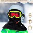 Kids Ski Mask Balaclava for Boys Girls, 2 Size Fleece Winter Face Mask Hat for Kids Toddler, Warm Balaclava Hood Neck Scarf (2-7 Years, Black)