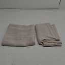 YoungsTex Oatmeal Linen Semi Sheer Curtains 63 Inch Length for Living Room, Light Filtering Window Drapes with Back Tab for Bedroom, 2 Panels, 40 X 63 Inch (Pleated-dark Oatmeal)