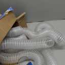 PVC Dust Collection Hose 4" x 20', Flexible Heavy PVC Fume Collection Hose with Carbon Steel Wire Coil for Dust Collection Systems, Woodworking, Workshops