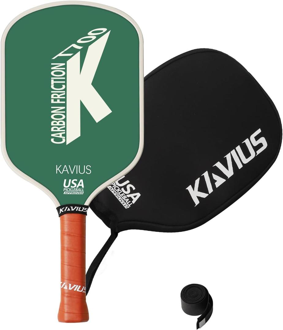 Pro Pickleball Paddles Carbon Fiber, 16mm USAPA Approved T700 Pickleball Paddle with Lightweight Polypropylene Honeycomb Core, Comfort Grip, Professional Pickleball Racket with Cover Case
