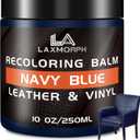 Leather Recoloring Balm Leather Color Restorer for Couches, Leather Dye Paint Leather Conditioner Leather Fade Scratch Repair for Car Seats Furniture Shoes Boots Purse Jacket (Navy Blue, Easy Kit), 10 OZ