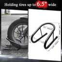 6.5" Removable Dirt Bike Wheel Chock w/Mount Kit,6 1/2 in. wide Motorcycle Trailer Locking Wheel Chock Tire Holder,Pack of 2