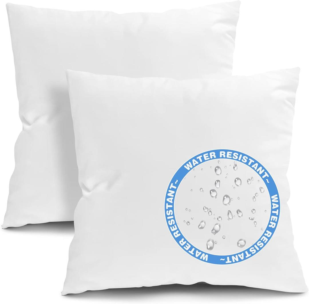 Fixwal 26x26 Inches Outdoor Pillow Inserts Set of 2, Waterproof Decorative Throw Pillows Insert, Square Pillow Form for Patio, Furniture, Bed, Living Room, Garden