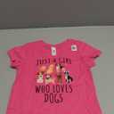 Just a Girl who Loves Dogs - Funny Puppy T-Shirt, kids size S