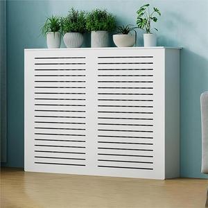 White Modern Radiator Cover, Decoration Radiator Covers for Home | Heater Storage Shelf Hide Cluttered Pipes for Living Room Bedroom Bathroom Cabinet Easy Assembly 27.5" Lx31.5" Hx7.9" D