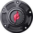 CNC Accessories Fuel Tank Cap Motorcycle Gas Cap Lightning Key Quick Action Cover Fit For Aprilia RSV4 Tuono V4 1100 RR For Ducati Monster 1100 Diavel Scrambler 1100 Panigale V2 V4 S (Red)