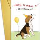 5 x Nchigedy Funny Dog Birthday Card for Him Her, Cute Birthday Card from Dog, Happy Bday to You Cards for Dogs Lovers (#2)