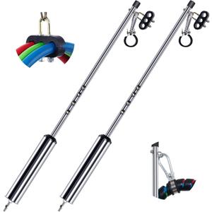 40 Swivel Pogo Stick for Semi Truck & Air Brake Line, Heavy Duty Stainless Steel with Clamp, 3 Hole Clamp, Lock Screw - 2Pcs