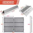 Grill Parts Replacement for Weber Genesis 300 Series E310 E320 E330 S310 S320 S330 EP310 EP320 EP330 Gas Grills with Front Control Panel Grill Pipe Tubes Burner (2+5+62752-3+7524)