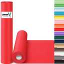 Vanhench 17.5"963" Red Wrapping Paper Roll for Women Christmas, Solid Color Art Kraft Craft Paper for Wedding, Birthday, Mothers Day Gifts, Bouquet Flower Poster Bulletin Board, Red