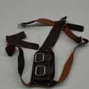 Warrior Back Sword Holster - Medieval Armor Shoulder Sheath Frog Holder Crossbody Strap Belt - PU Leather Behind-the-Back Holster (Dark Brown)