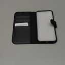 TUCCH Compatible with iPhone 16 Wallet Case, RFID Blocking 4 Card Holder Kickstand [Shockproof TPU Interior Shell], PU Leather Magnetic Closure Protective Flip Phone Cover, Black