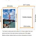 LUCKYLIFE 24x36 Poster Frame in Black Wood with Plexiglass 2 Pack