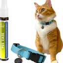 Cat Urination Deterrent Calming Collar, Anti-Pee & Anxiety Relief, Stop Cats from Urinating in House, Vet-Approved, Pet-Safe with Essential Oils (Niaouli) (Light Blue)